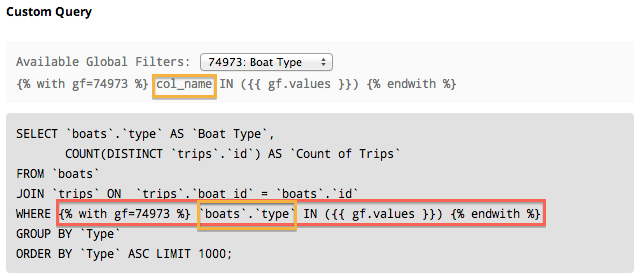 Adding Global Filters To Query Mode Charts Chartio Blog 4889