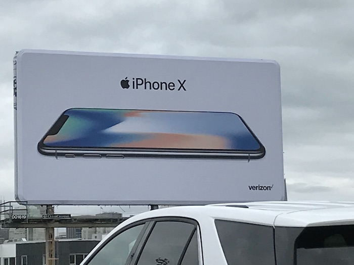 iPhone X billboard ad