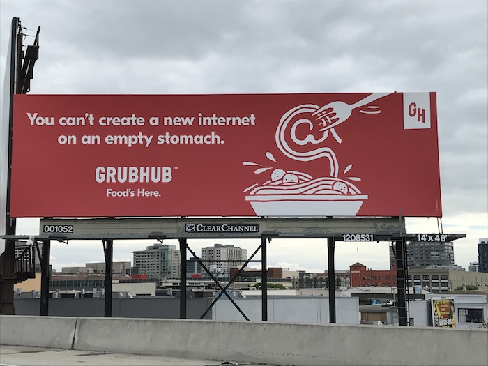 GrubHub billboard ad