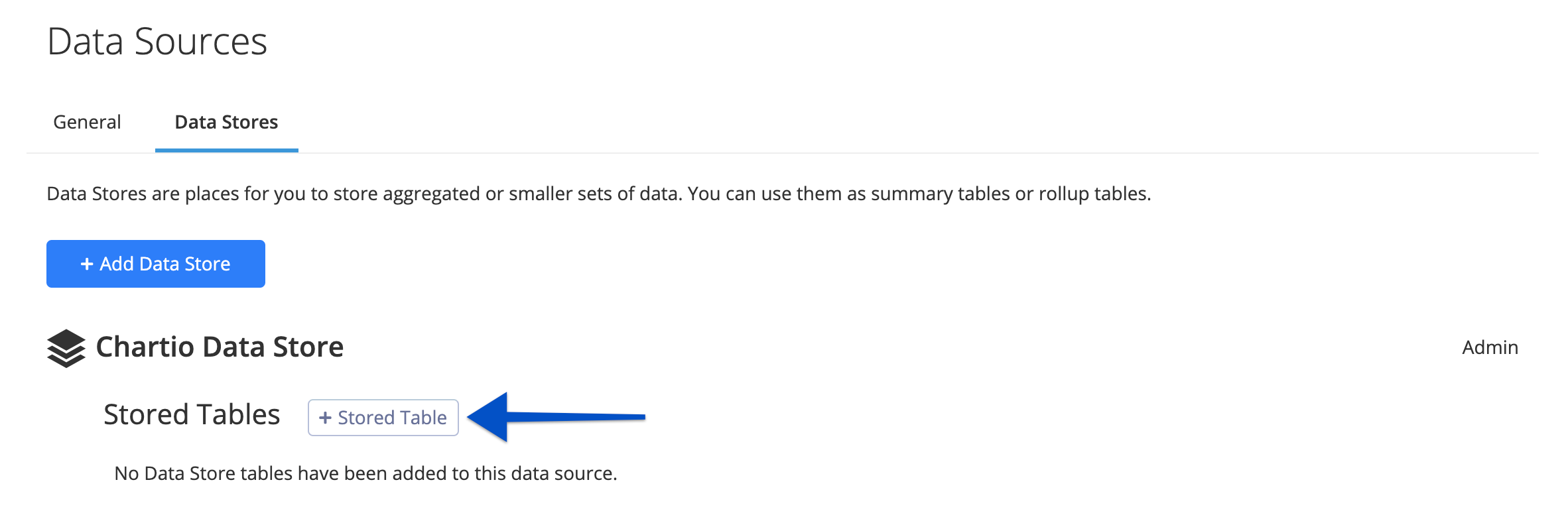 Add Data Store Table