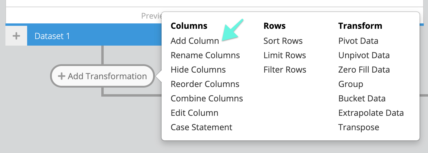 Add the Add Column Pipeline step