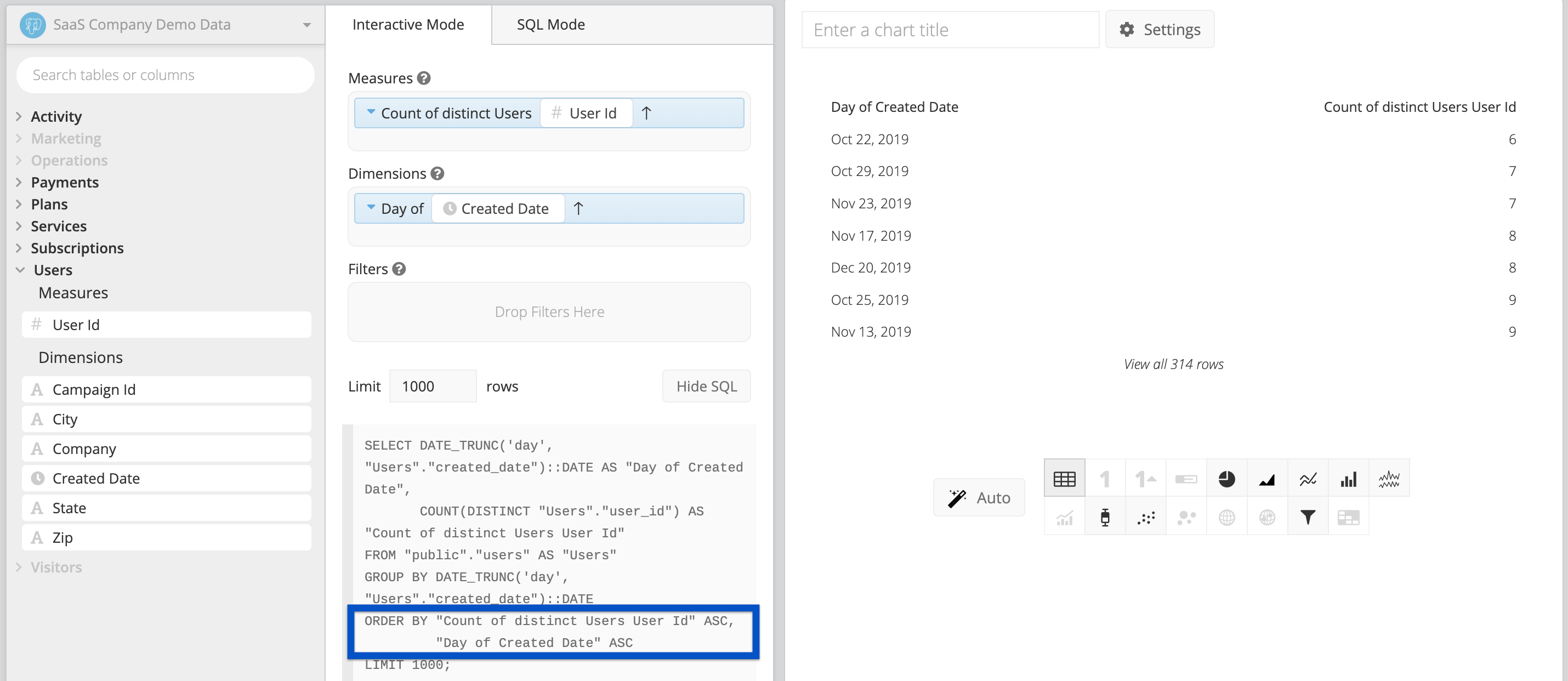 Advanced Sorting In Data Explorer Chartio Documentation