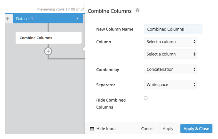 Combine Columns in the Pipeline