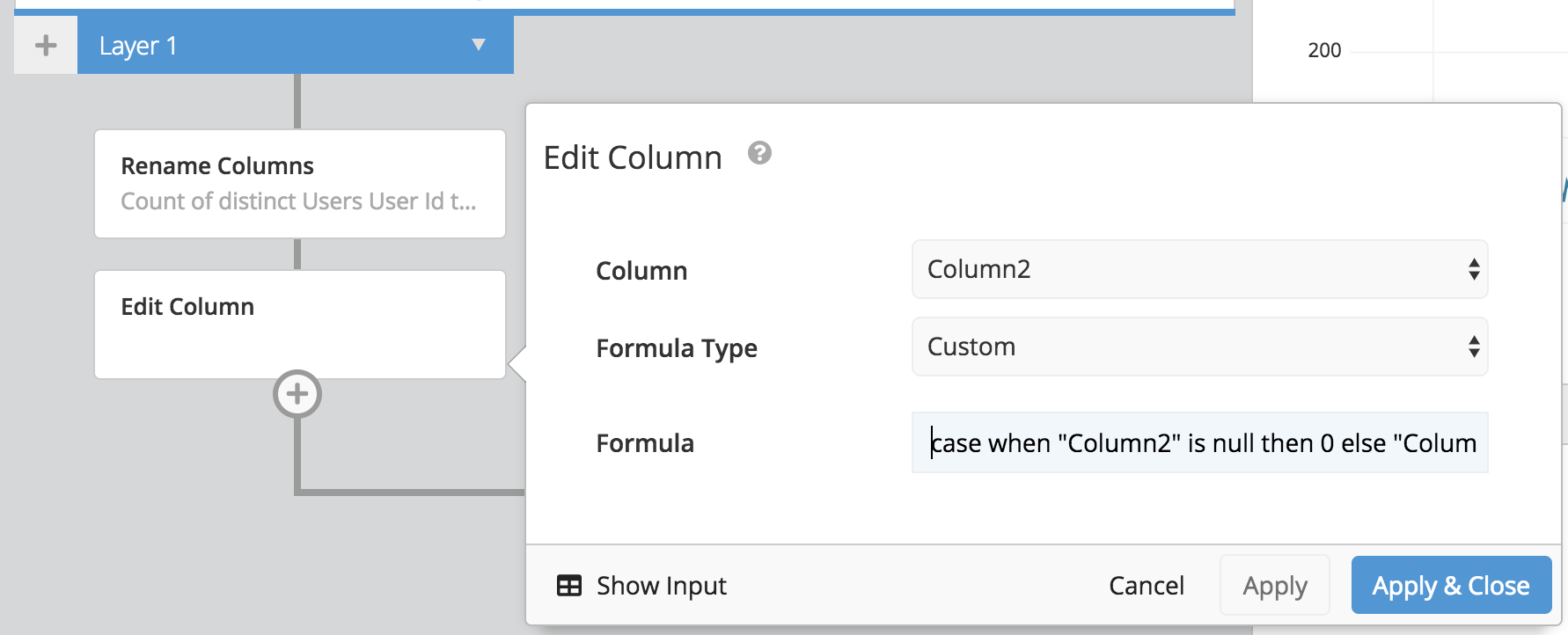 Combining columns final result