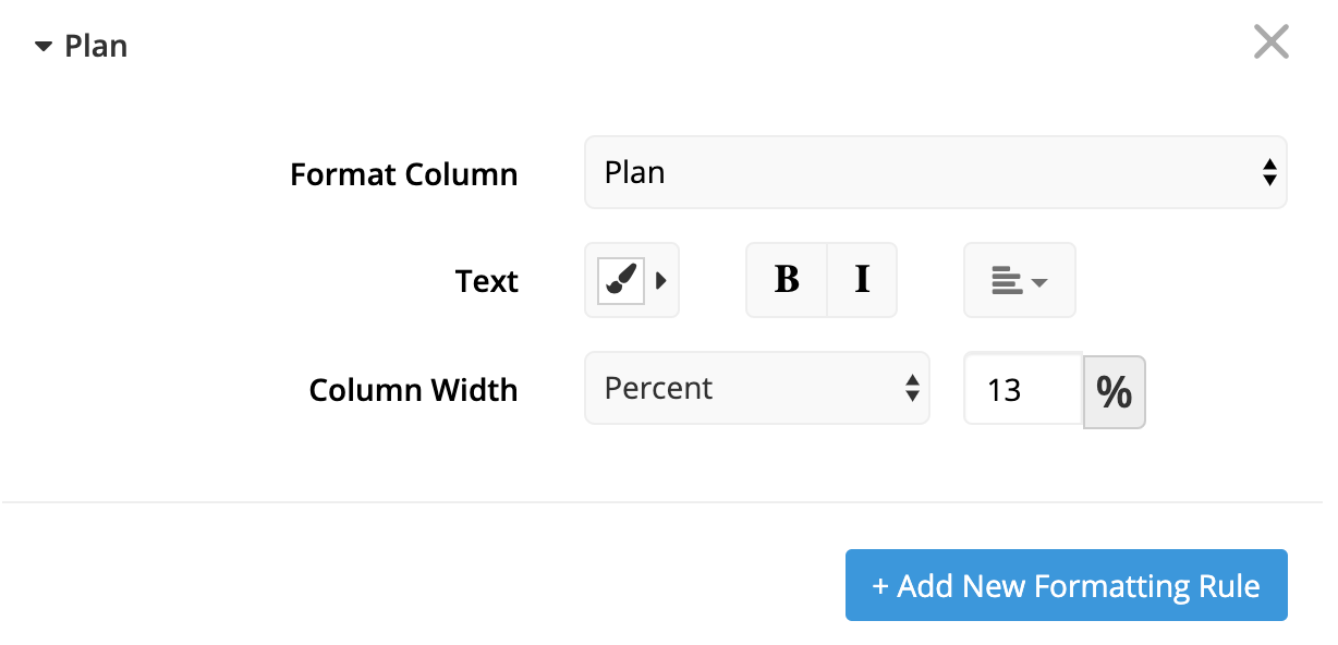 Customize your columns' width