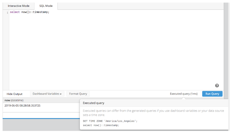 Also view executed query in SQL Mode