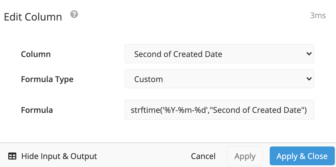 Edit Column step in the Pipeline