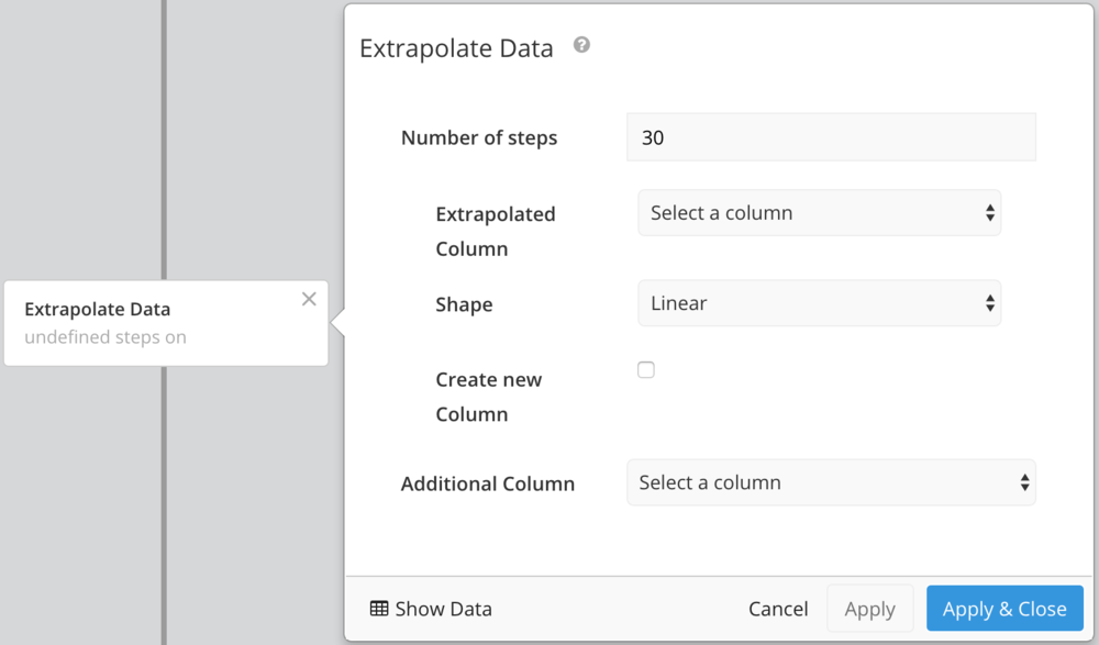 Edit column pipeline step