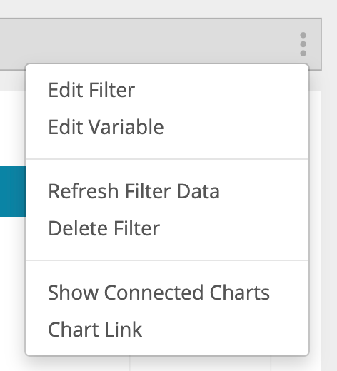 Further edit Dashboard Controls and filters