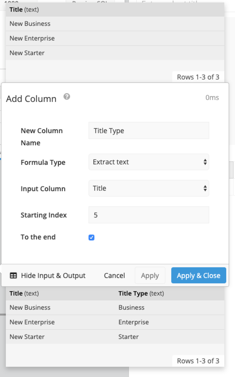 Extract a subset of your text column