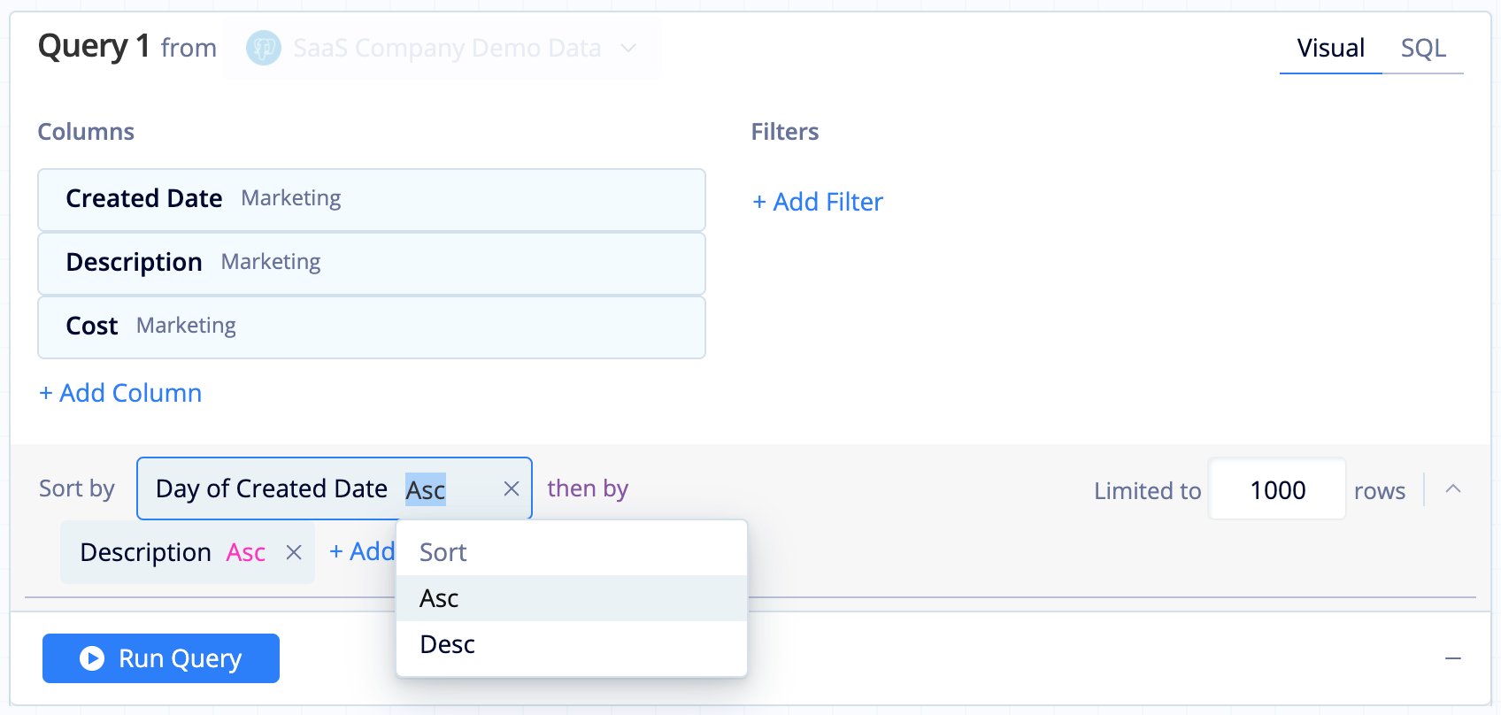 Zero Fill - Visual SQL Table Action