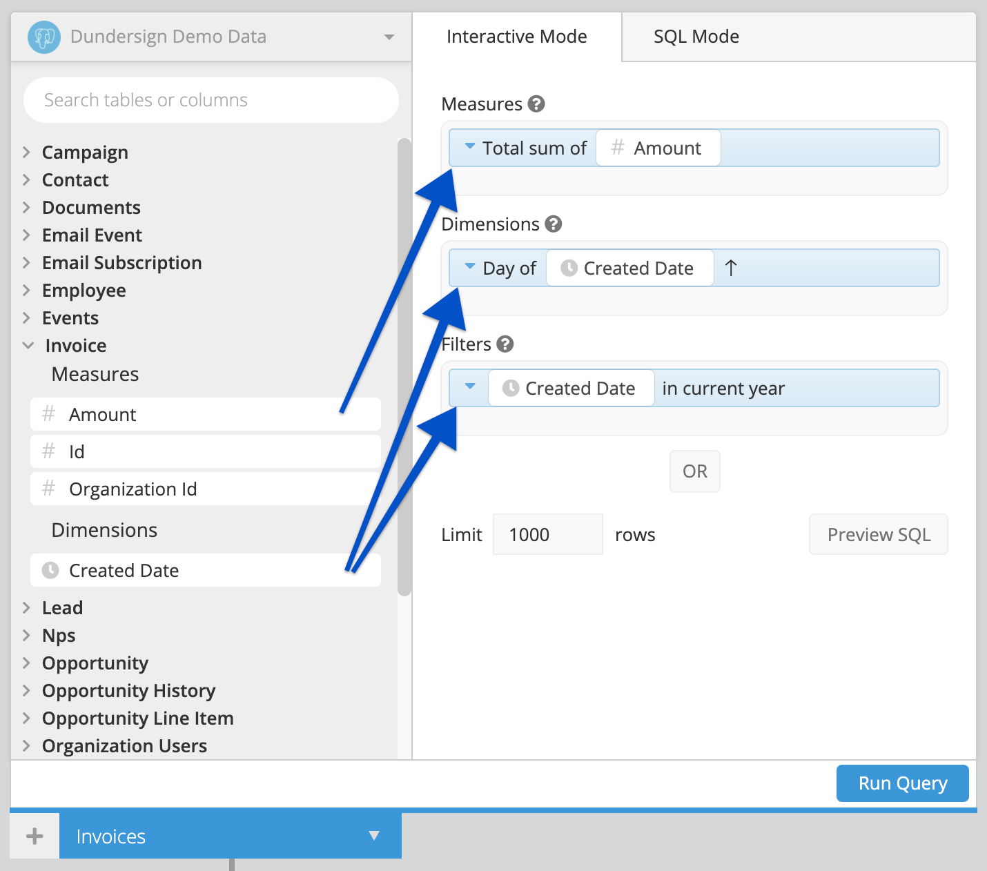 Building a query to chart total payments per month