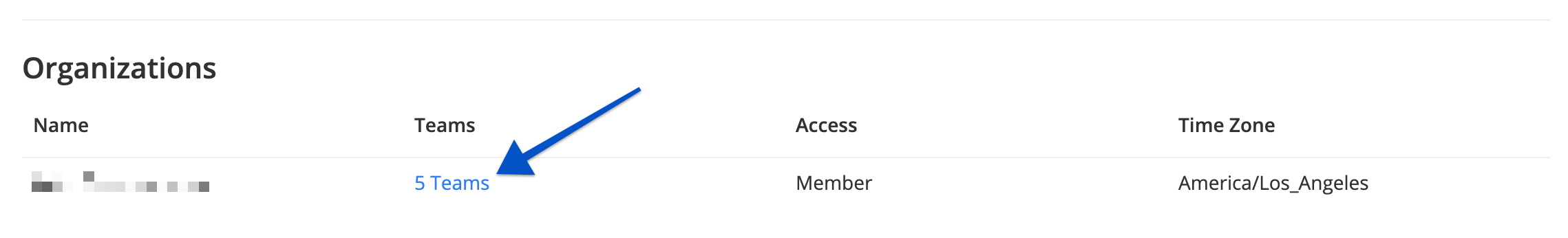 Access the Teams pages from your User Profile