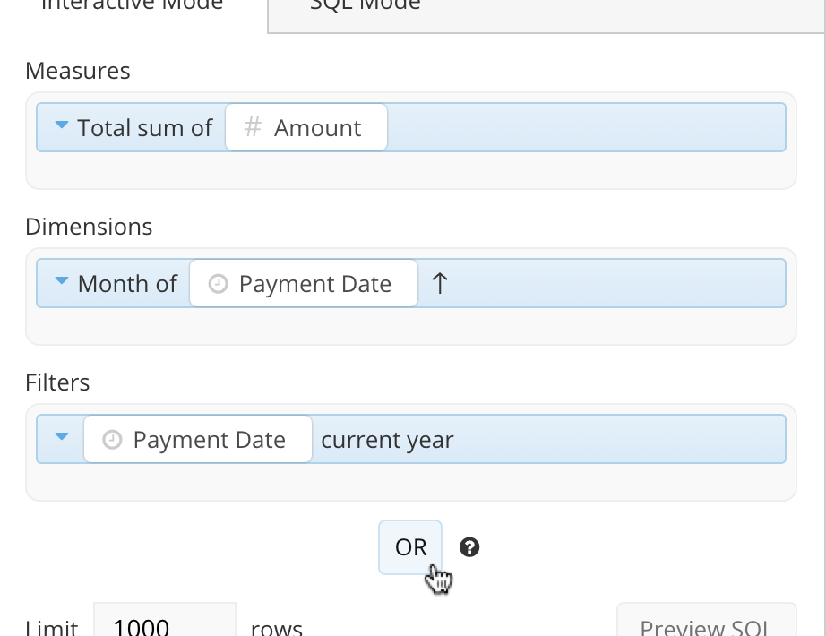 Add an OR filter to filter multiple possibilities