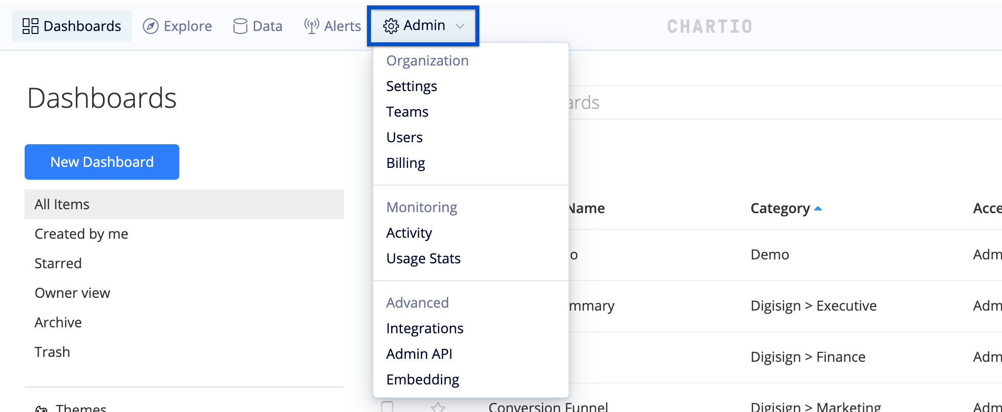 Organization Settings