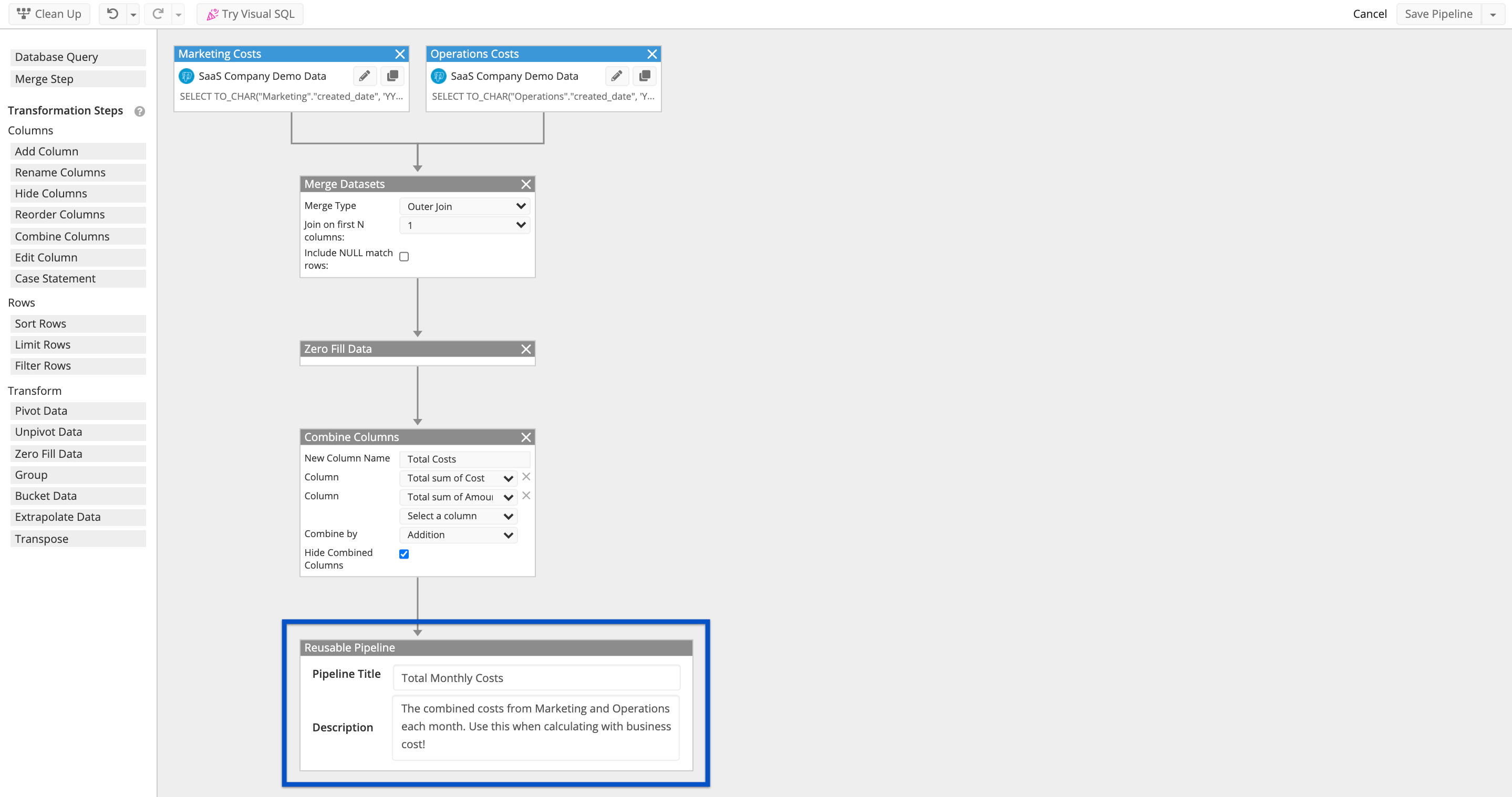 Reusable Pipeline example