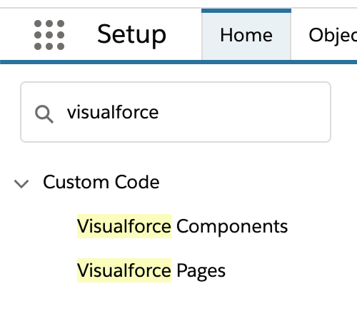 Use Quick Find to search for Visualforce Pages in Lightning