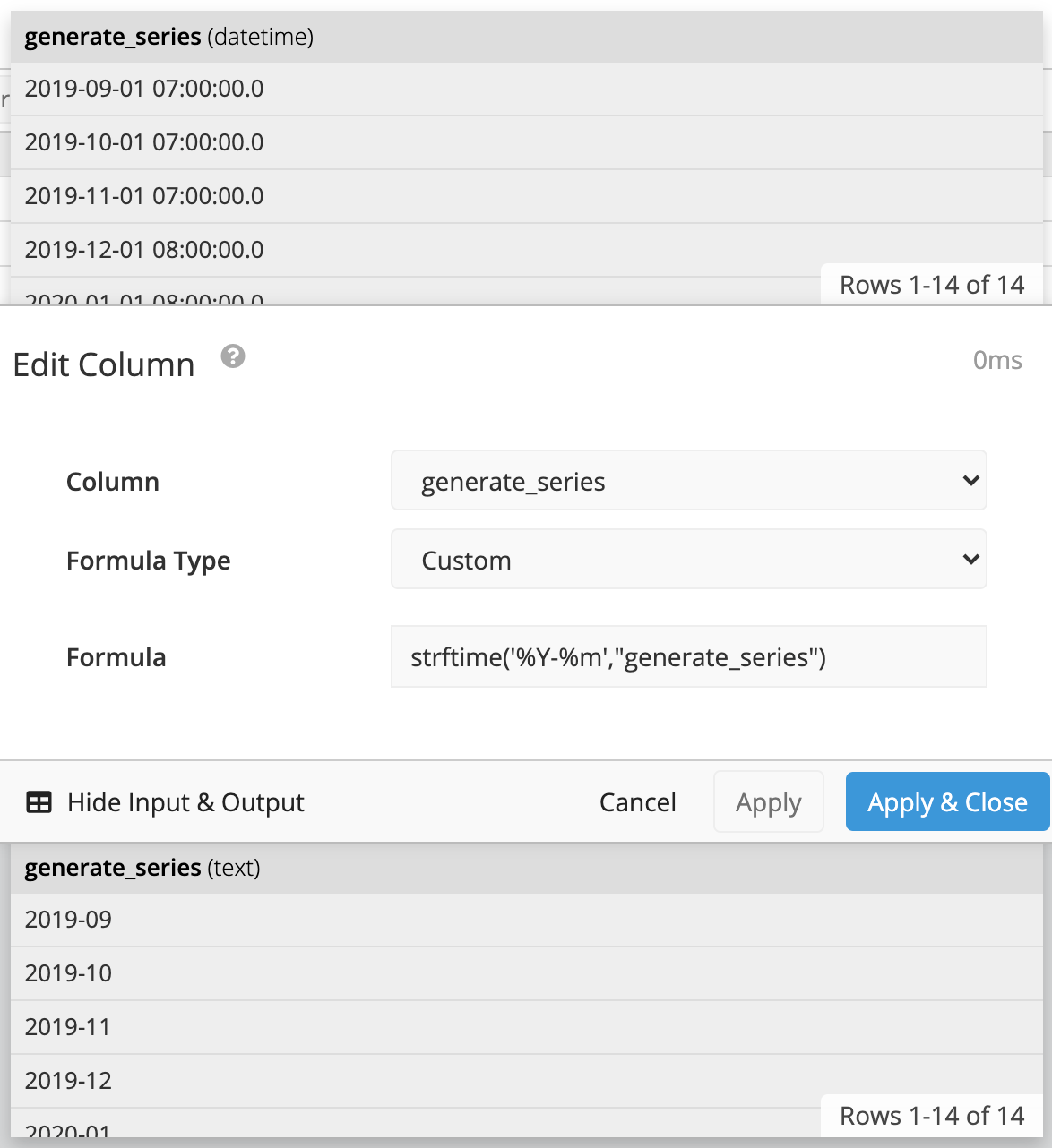 Add an Edit Column step in the Pipeline