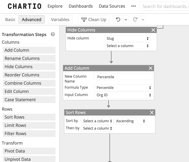 Undo multiple Pipeline steps at once by clicking the arrow beside the Undo button